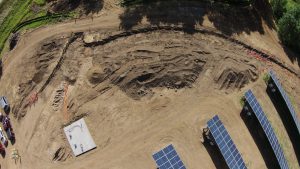 Initial installation of solar panels